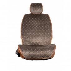 Накидки MAXIMAL LUX комплект JJ-09-CHBG Алькантара Ромб шоколад/ шов бежевый