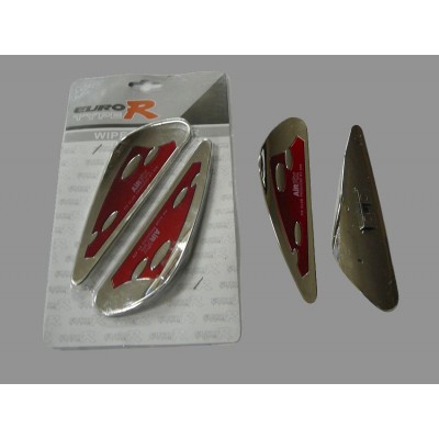 Спойлер на дворники (защелка) хром красный Air Fix
