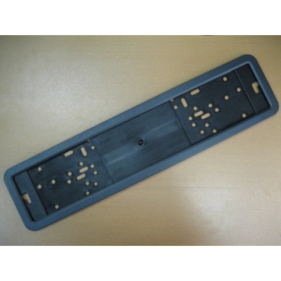 Рамка под номер металл+пластик овальная (ЧЁРНАЯ) 5008