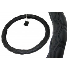 Оплетка руля "Altezza" 223 (M) черная строчка, кожзаменитель, 37-39см. Подходит на иномарки, ВАЗ 2108-21099, 2110-2112, 2113-2115