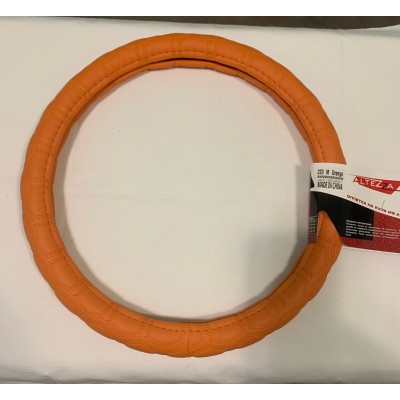 Оплетка руля "Altezza" 223 (М) оранжевая, экокожа, 37-39см.