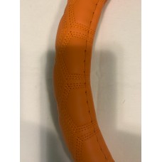 Оплетка руля "Altezza" 223 (М) оранжевая, экокожа, 37-39см.