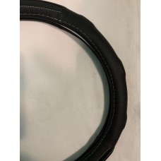 Оплетка руля "ALTEZZA" 1021B (M) экокожа черная с карбоновой вставкой, 37-39см