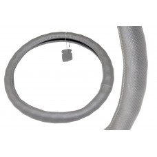 Оплетка руля "ALTEZZA" SR-3137(M) экокожа серая перфорированная под пальцы экокожа, 37-39см. Подходит на иномарки,ВАЗ 2108-21099, 2110-2112,2113-2115