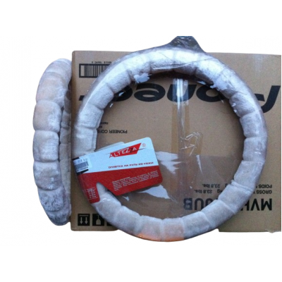 Оплетка руля "Altezza" 4603 (M) меховая бежевая мягкая, 37-39см