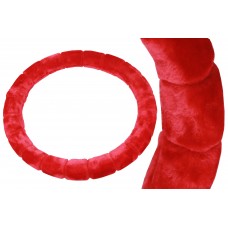 Оплетка руля "Altezza" 4603 (M) меховая красная мягкая, 37-39см. Подходит на иномарки, ВАЗ 2108-21099, 2110-2112, 2113-2115