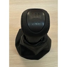 Ручка КПП ВАЗ 2101-2107 черная с черным чехлом (кожа) (люкс)