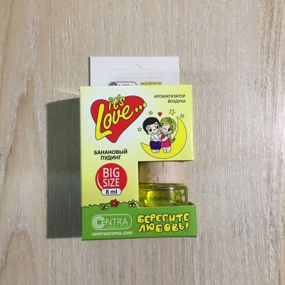 Ароматизатор LOVE IS бочонок с деревянной крышкой (банановый пудинг) 8ml