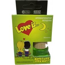 Ароматизатор LOVE IS бочонок с деревянной крышкой (мохито) 8ml