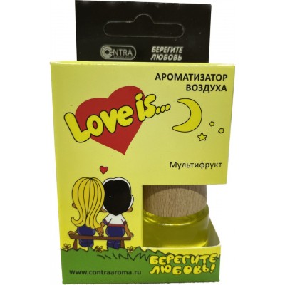 Ароматизатор LOVE IS бочонок с деревянной крышкой (мультифрукт) 8ml