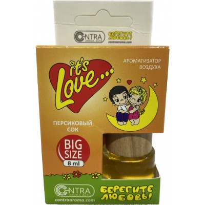 Ароматизатор LOVE IS бочонок с деревянной крышкой (персиковый сок) 8ml