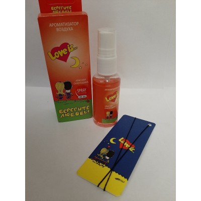 Ароматизатор LOVE IS Спрей + ёлка (Красная смородина) 30ml