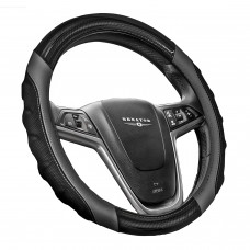 Оплетка на руль экокожа перфорированная с вставками SENATOR Illinois "M" (d=38см) /ЧЁРНЫЙ/СЕРЫЙ/