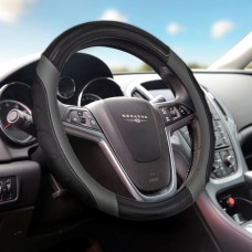 Оплетка на руль экокожа перфорированная с вставками SENATOR Illinois "M" (d=38см) /ЧЁРНЫЙ/СЕРЫЙ/