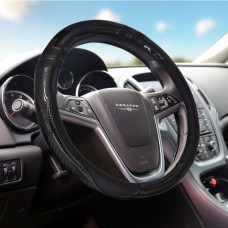 Оплетка на руль алькантара с вставками под карбон SENATOR Indiana "M" (d=38см) /ЧЁРНЫЙ/