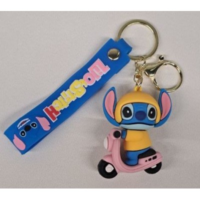 Брелок STITCH (на розовом самокате) R026