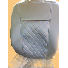 Чехлы универсальные ТУЛОН экокожа чёрный+чёрная бабочка синяя нить (компл-перед+зад+5подгол)