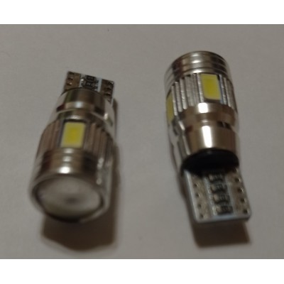 Светодиод T10 NEW SAL 6 COB Lens canbus W 12V 1010520