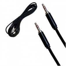 Кабель AUX  JD326 Тканевый круглый 3000mm (Black)