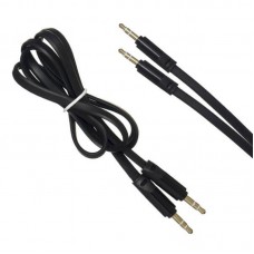 Кабель AUX  JD50 Резиновый плоский Griffin Metal 1000mm (Black)