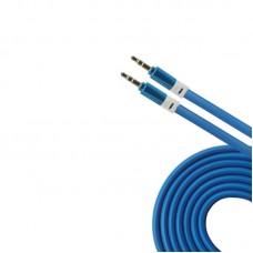 Кабель AUX  JD50 Резиновый плоский Griffin Metal 1000mm (Blue)