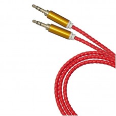 Кабель AUX  JD124 Резино-спиралевый 1000mm (red)