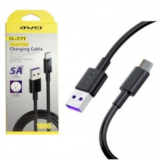 Кабель USB Awei CL-77  Type-C {Black} 1000mm