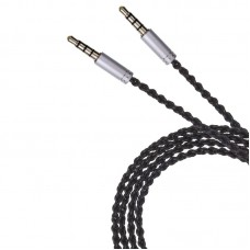 Кабель AUX  R8  Резиновый косичка 1000mm (black)