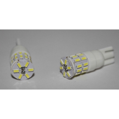 Светодиод T10-3014-30SMD-CERAMIC 12V белый V0498