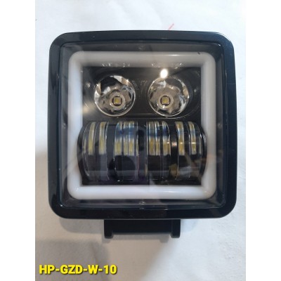 Фара светодиодная HP-GZD-W-10 DC квадратная 12\24V White light