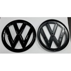 Эмблема Volkswagen Golf 7 вид 1 перед чёрная диаметр 13,5см (штырь)
