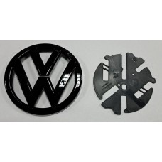 Эмблема Volkswagen Golf 7 вид 2 зад чёрная диаметр 11см (штырь)