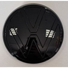 Эмблема Volkswagen Polo 2019-2024г. чёрная Ø13.8см перед 5H0853601-D (штырь)