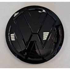 Эмблема Volkswagen Polo 2015-2018г. чёрная Ø12см перед 6C0853600-2 (штырь)