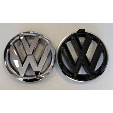 Эмблема Volkswagen Polo 2009-2014г. чёрный Ø12см перед 6R0853600A (штырь)