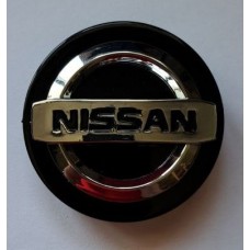 Nissan (58x56x15) Колпачок на ступицу литого диска ЧЁРНЫЙ+ХРОМ серия 350