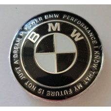 Bmw (68x65x18) Колпачок на ступицу литого диска ЧЁРНЫЙ+БЕЛЫЙ С НАДПИСЬЮ серия 350 (01446)