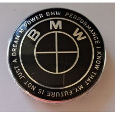Bmw (68x65x18) Колпачок на ступицу литого диска ЧЁРНЫЙ С НАДПИСЬЮ серия 350 (01445)