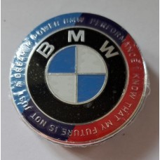 Bmw (68x65x18) Колпачок на ступицу литого диска ЦВЕТНОЙ С НАДПИСЬЮ серия 350 (01447)