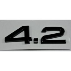 Надпись 4,2 чёрная длина 7,5см высота 2,2см (скотч)