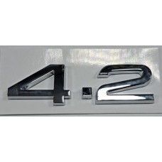 Надпись 4,2 хром длина 7,5см высота 2,2см (скотч)