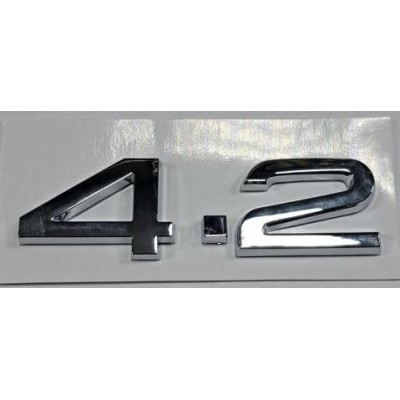 Надпись 4,2 хром длина 7,5см высота 2,2см (скотч)