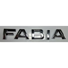 Надпись Skoda Fabia хром длина 13,5см высота 2,2см (скотч)