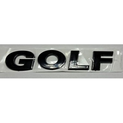 Надпись Golf чёрная длина 12,5см высота 2,5см (скотч)