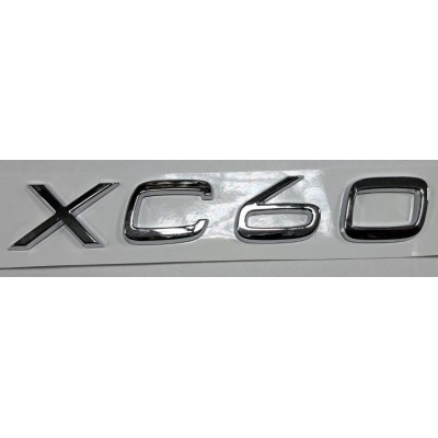 Надпись Volvo XC60 хром длина 17см высота 2,5 (скотч)