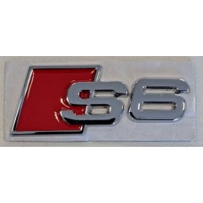 Надпись Audi S6 металл хром длина 8см, высота 3см (скотч)