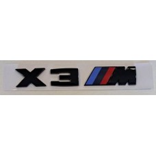 Надпись BMW X3M чёрная длина 17см, высота 2.5см (скотч)