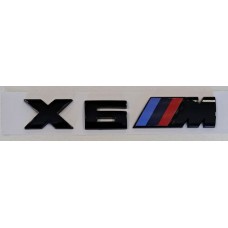 Надпись BMW X6M чёрная длина 17см, высота 2.5см (скотч)