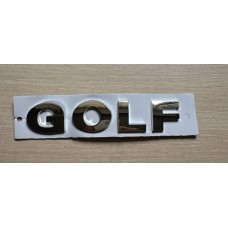 Надпись Volkswagen Golf хром длина 12,5см высота 2,3см (скотч)