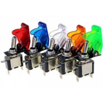 Тумблер однополюсный  ON-OFF со свето-диодной LED подсветкой (12В 20А (3c) GREEN Q075